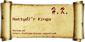 Hattyár Kinga névjegykártya